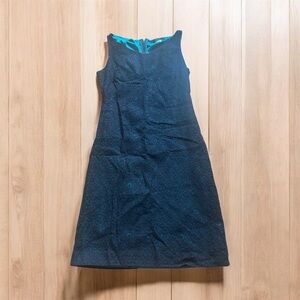 Tahari Black lace and Teal Midi Dress